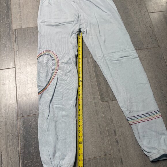 Lauren Moshi Rainbow Embroidered Jogger Sweatpants Blue Size Medium - Picture 5 of 9